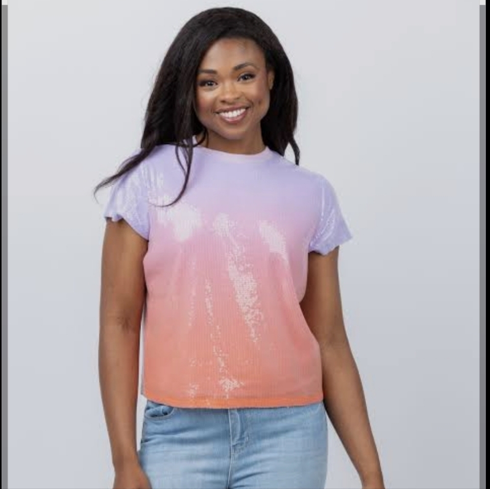 Elliot Lauren Ombre Sequin Top Women's Size Small (NWT - SEE NOTE)